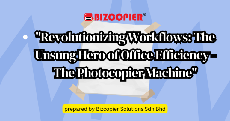 "Revolutionizing Workflows: The Unsung Hero of Office Efficiency - The Photocopier Machine"