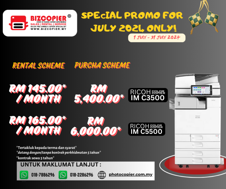 3 RICOH COLOR COPIER IMC 3500 & 5500 RENTAL PURCHA